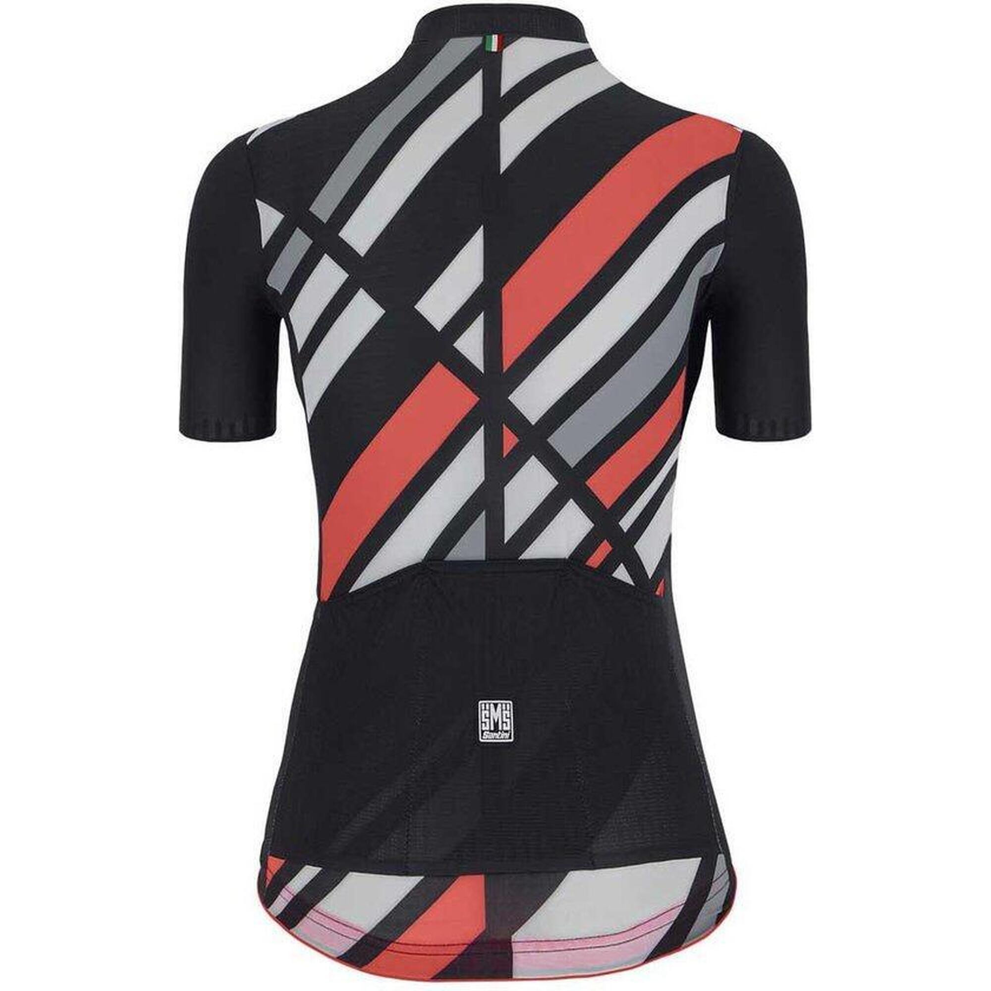 Maillot de cyclisme manches courtes noir femme - Maillot Eco Sleek Raggi S/S