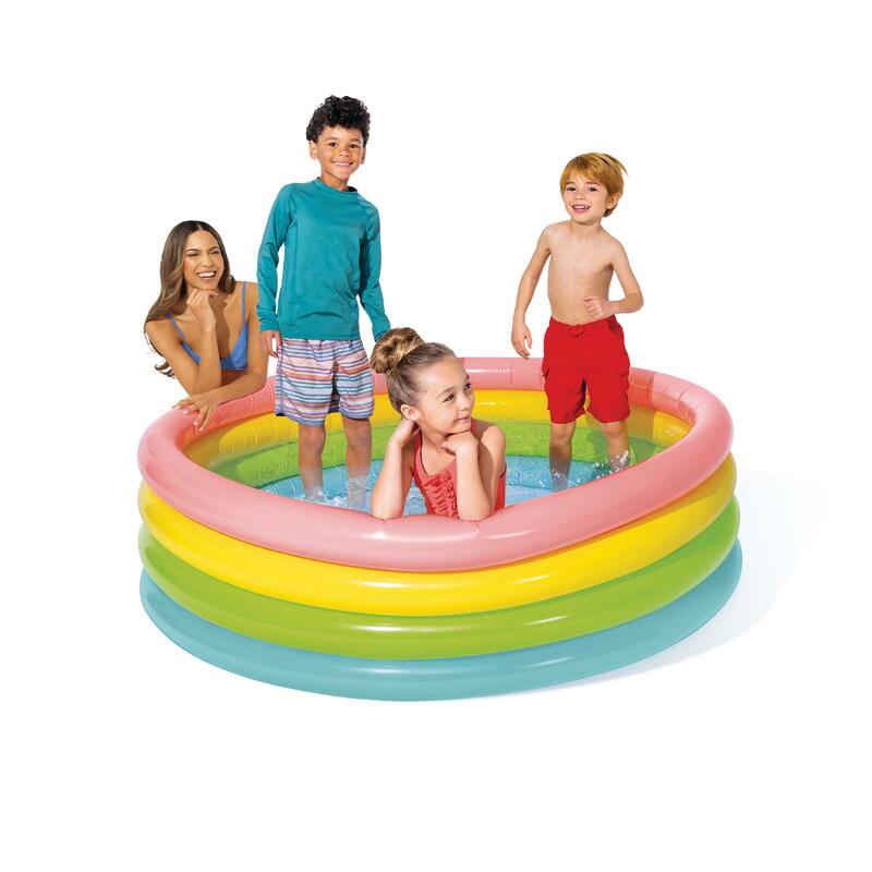 Piscina gonflabila pentru copii Intex, 168 x 46 cm, 4 inele