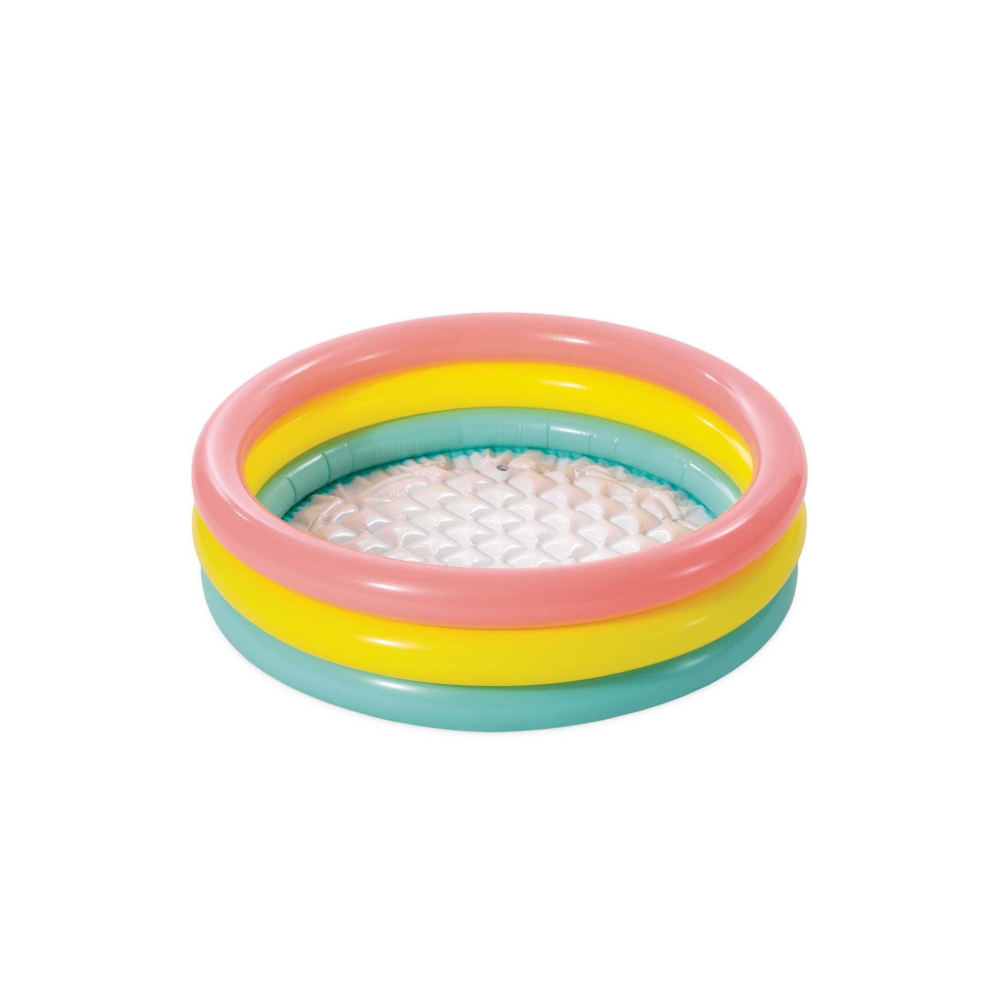 INTEX Intex 58924NP - Piscina Sunset Glow, Tre Anelli, Colori Assortiti, 86x25 cm