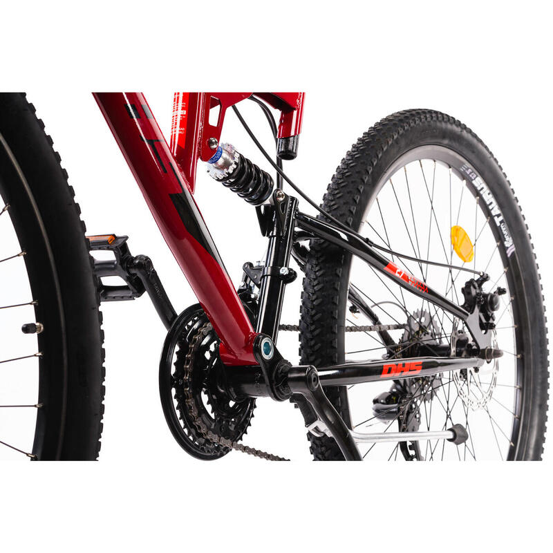 Mtb kerékpár Terana 2743 FS - 27,5 hüvelykes, M, piros