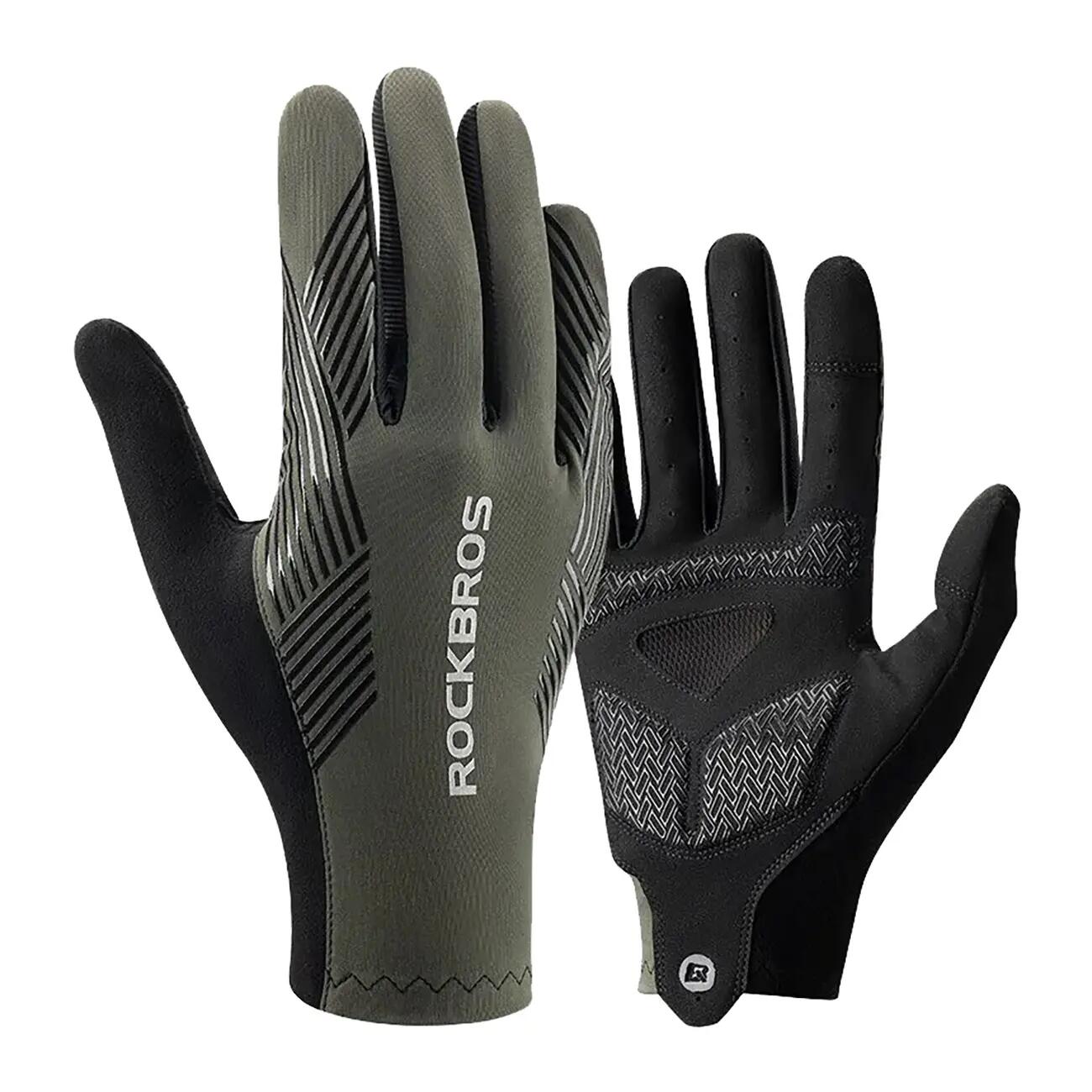 Mănuși Ciclism Rockbros XL Verde/Negru, Confort și Tehnologie Touchscreen