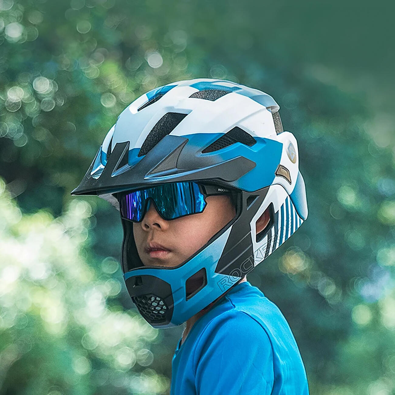 ROCKBROS Fotochrome fietsbril voor kinderen, TR90, UV400-bescherming voor MTB, hardlopen, sport in de open lucht