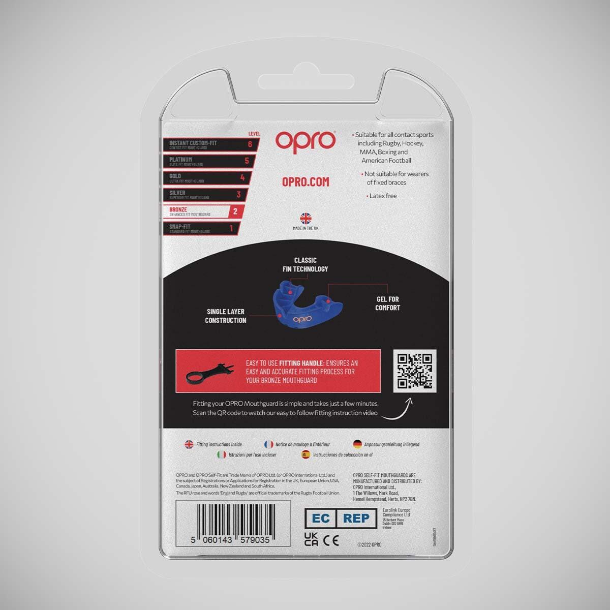 Protège-dents OPRO Bronze Adulte – Bleu 4/7