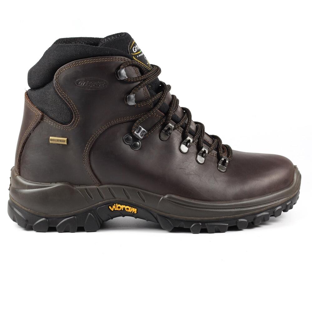 GRISPORT BOTA GR10303 TREKKING PARA ADULTO COURO ENCERADO CASTANHO VIBRAM GRITEX CORDURA