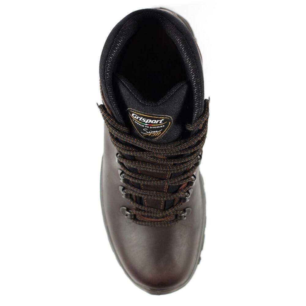 BOTA GR10303 TREKKING PARA ADULTO COURO ENCERADO CASTANHO VIBRAM GRITEX CORDURA 4/6