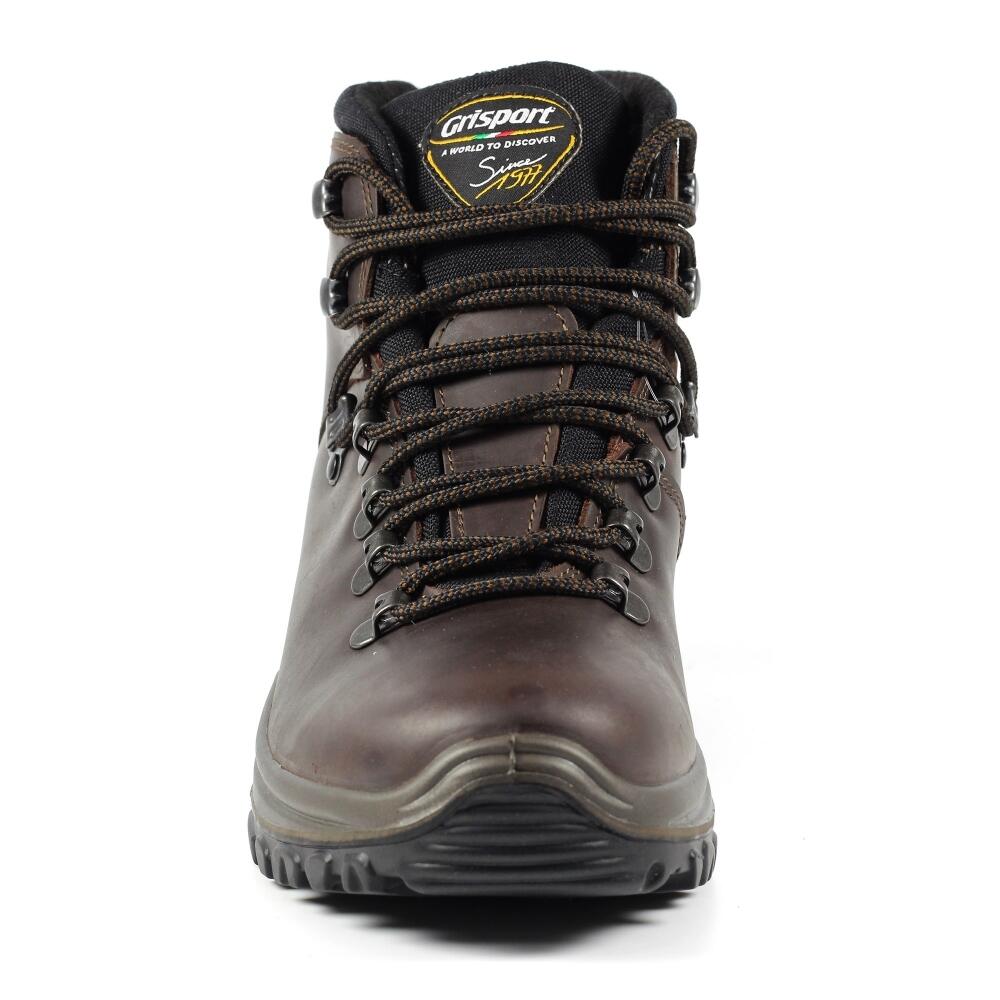 BOTA GR10303 TREKKING PARA ADULTO COURO ENCERADO CASTANHO VIBRAM GRITEX CORDURA 2/6