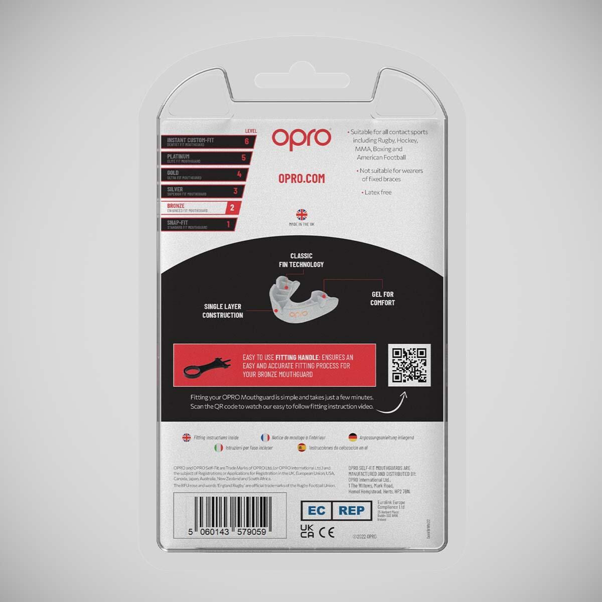 Protège-dents OPRO Bronze Adulte – Blanc 5/7