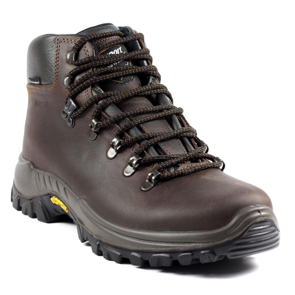 BOTA GR10353 TREKKING PARA ADULTO COURO ENCERADO CASTANHO - VIBRAM + SYMPATEX