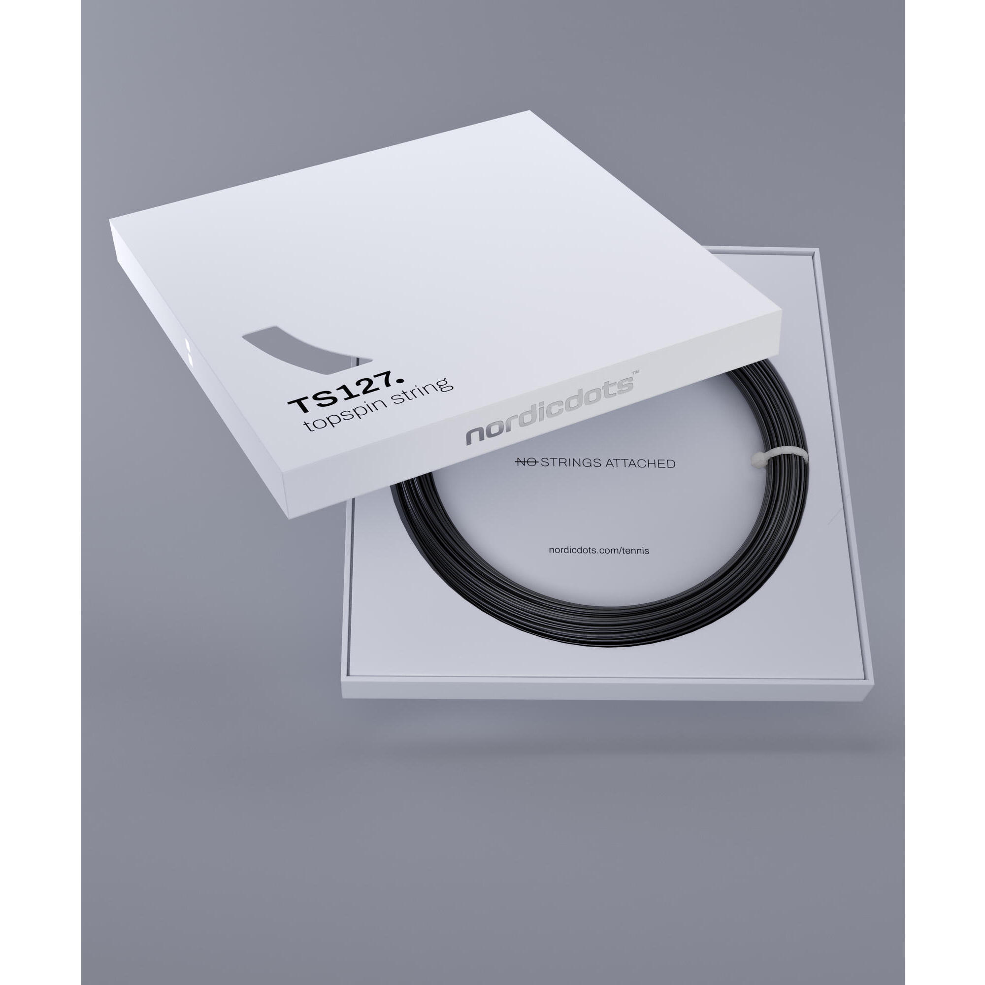 Nordicdots - Cordage De Tenis Topspin - Jeu De 12m - Cordage Raquette - Noir - Taille Unique - Decathlon