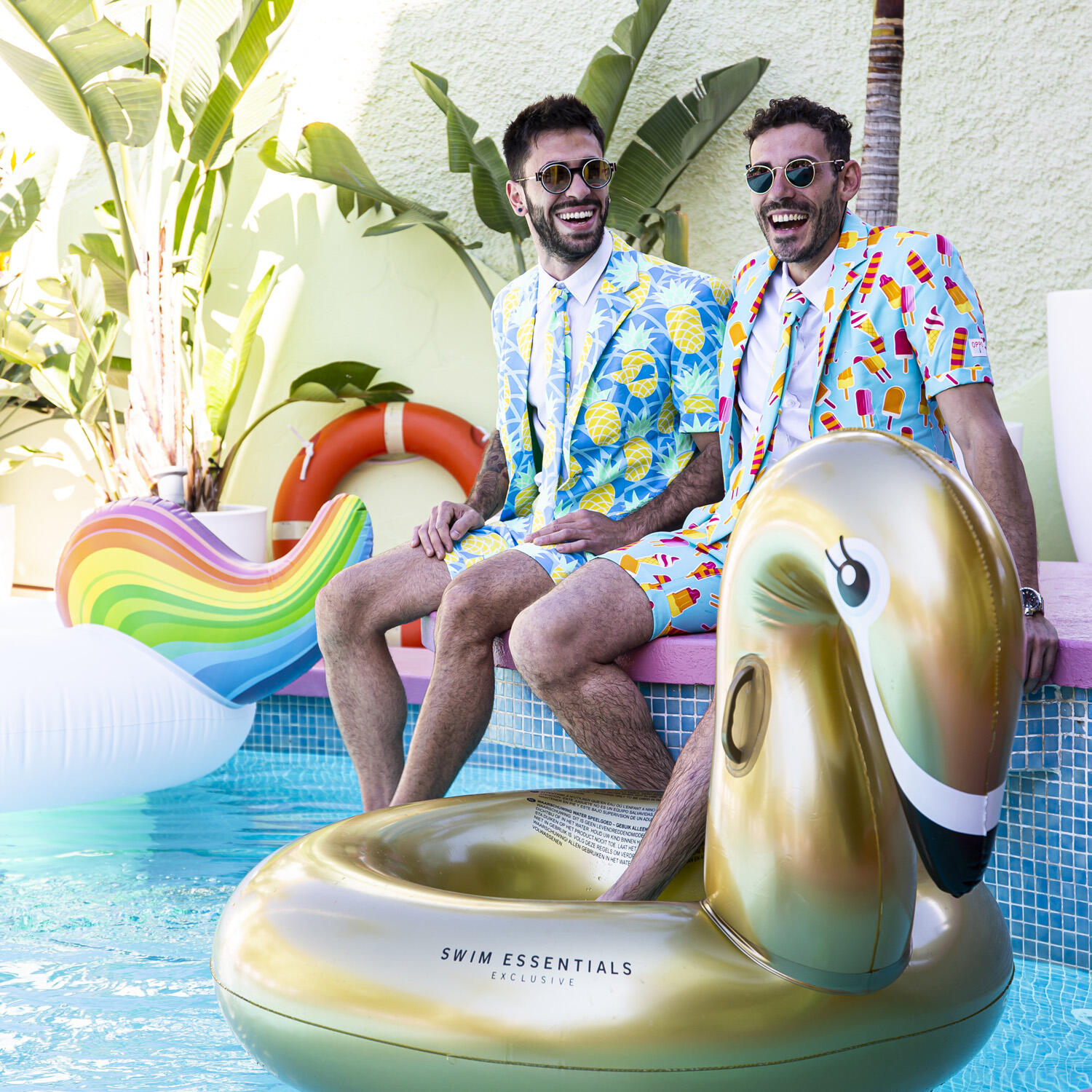 Swim Essentials Swim Ring Swan - Golden - Dreamscape - Ø 95 Cm 5/6