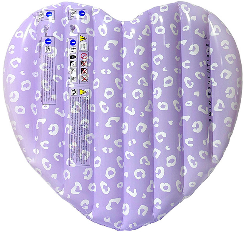 SWIM ESSENTIALS Swim Essentials Luftmatratze Herz 150 cm Lila Leopard 150 x 100 cm