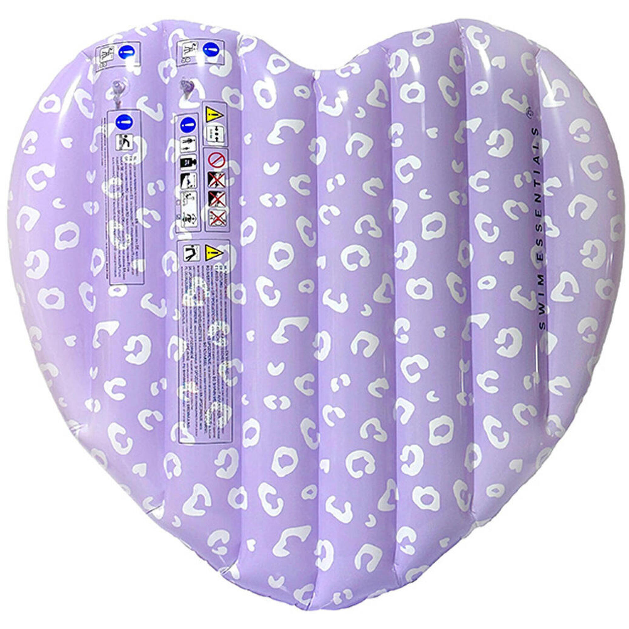 Materassino gonfiabile 150cm Lila Leopard Heart