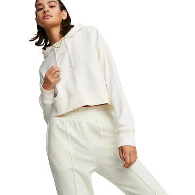 Kap puma classics cropped hoodie. wit. dames
