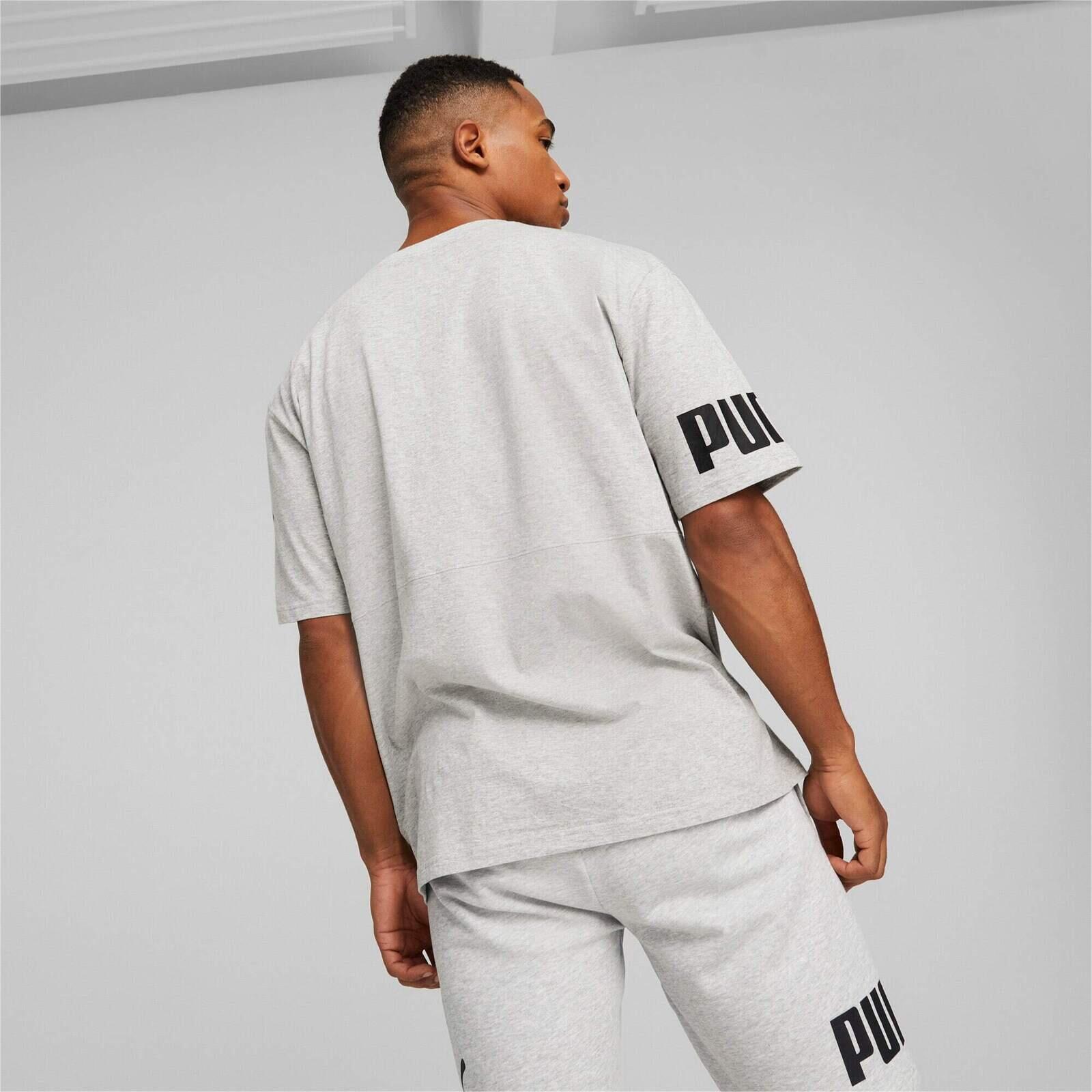 T-Shirt Puma Power Colorblock, Grau, Herren 2/5
