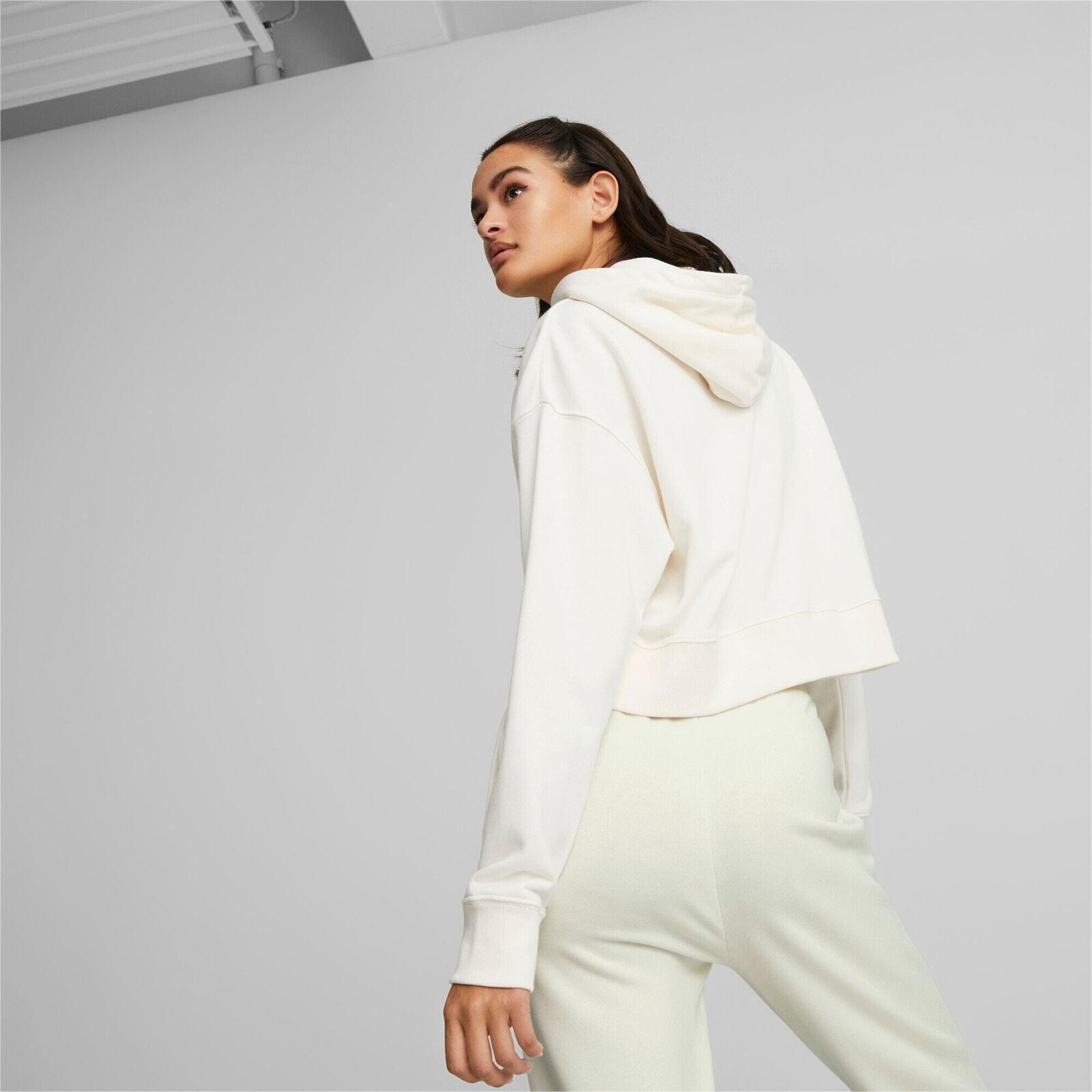Capot Puma Classics Cropped Hoodie, Blanc, Femmes 2/5