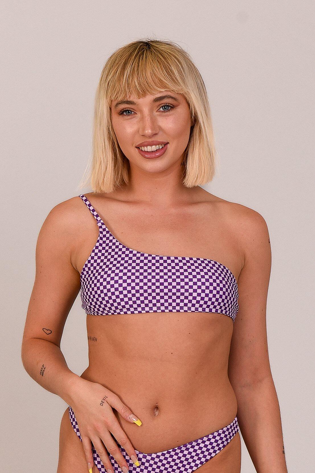 OOSC Checkmate koude schouder bikinitop