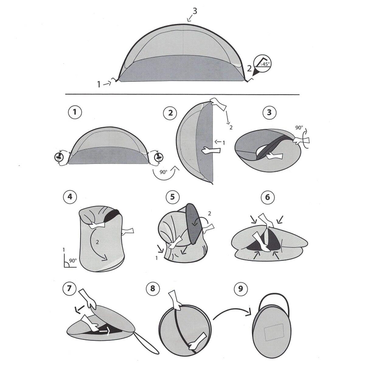 Namiot plażowy 200x120x110 cm samorozkładający pop-up Springos 7/7