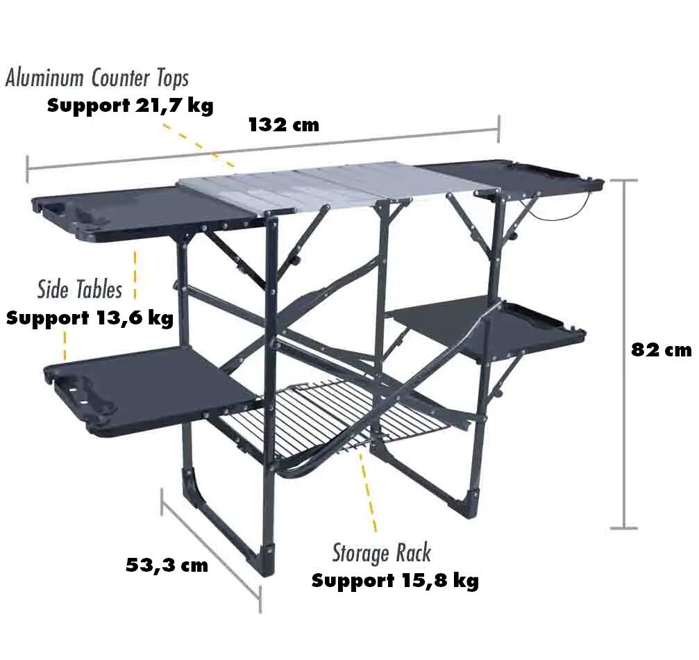 Stolik do gotowania GI Outdoors Slim-Fold Cook Station™ 6/7