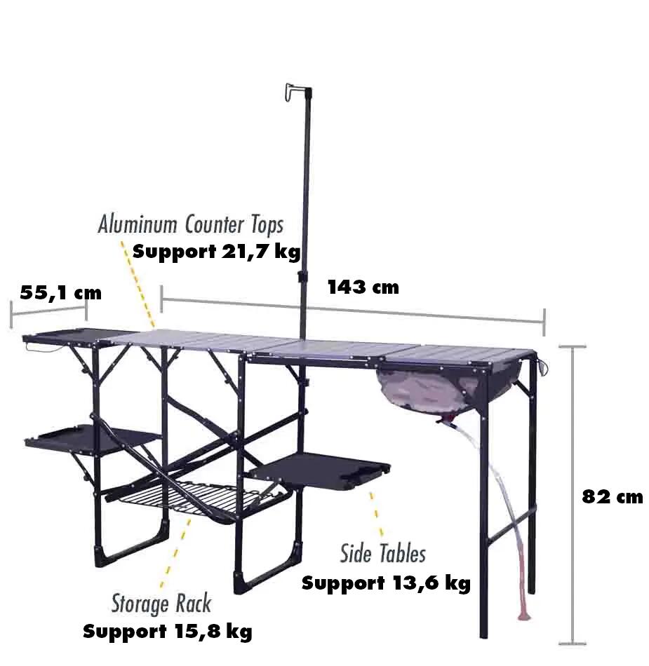Stolik do gotowania GCI Outdoor Master Cook Station™ 6/7
