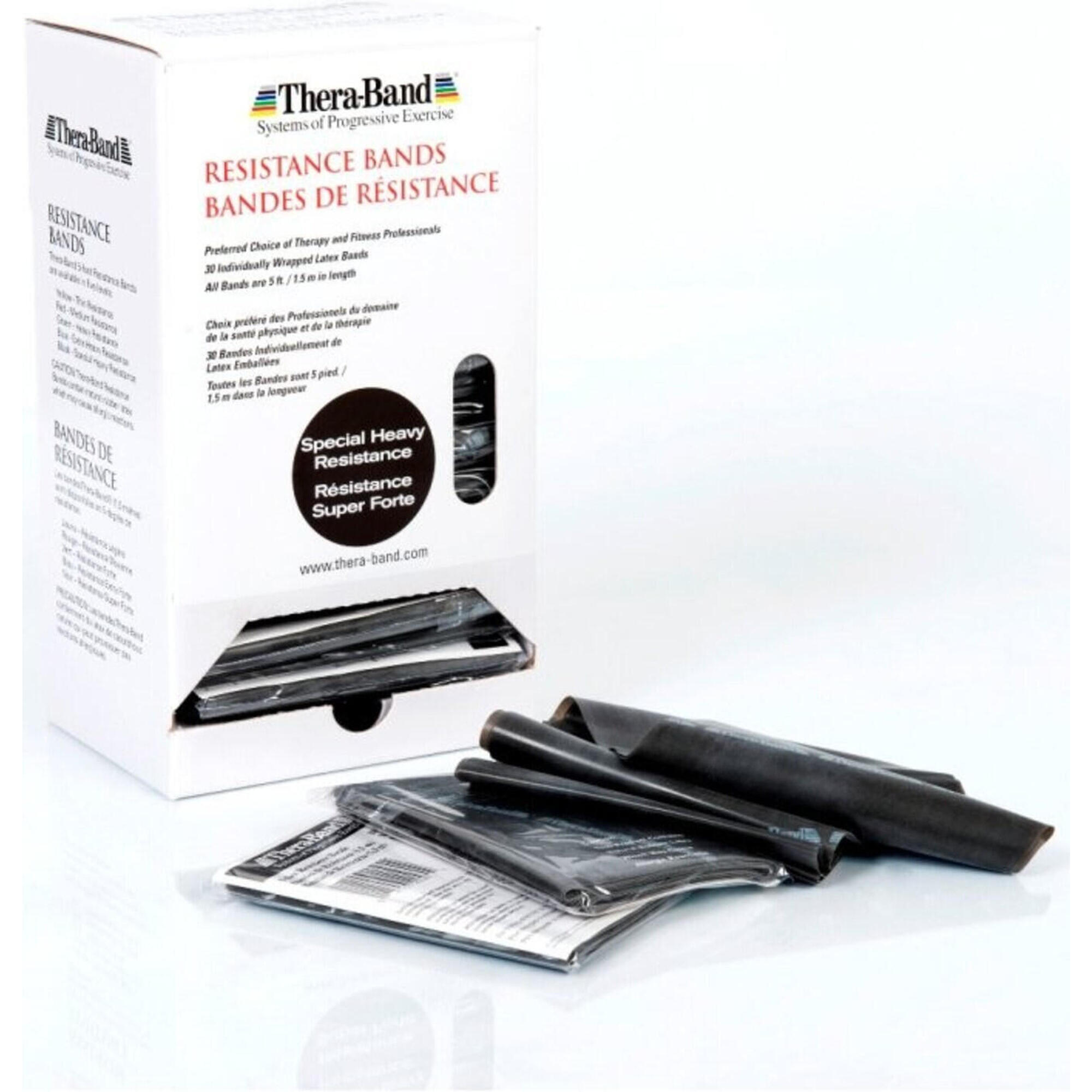 Theraband - Bandes Élastiques De Musculation Theraband® Avec Distributeurs Pack De 30 Bandes - Bande Élastique - Noir - Taille Unique - Decathlon