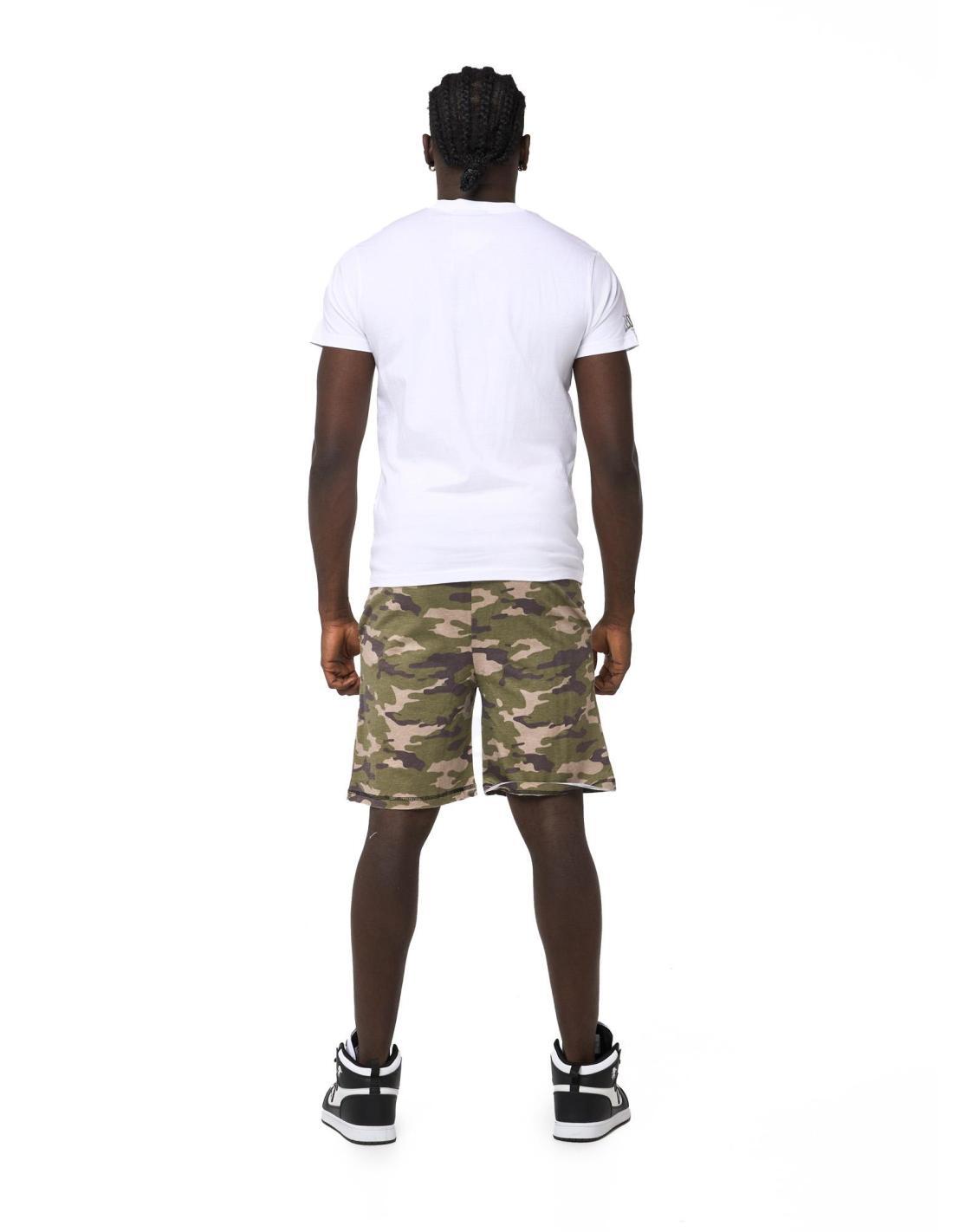 Complete herenset met Leone Summer Style camouflage t-shirt en short 4/5