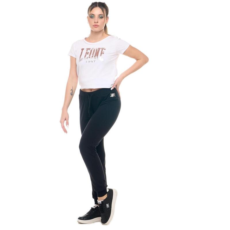 Leone Pantalón deportivo básico con puños