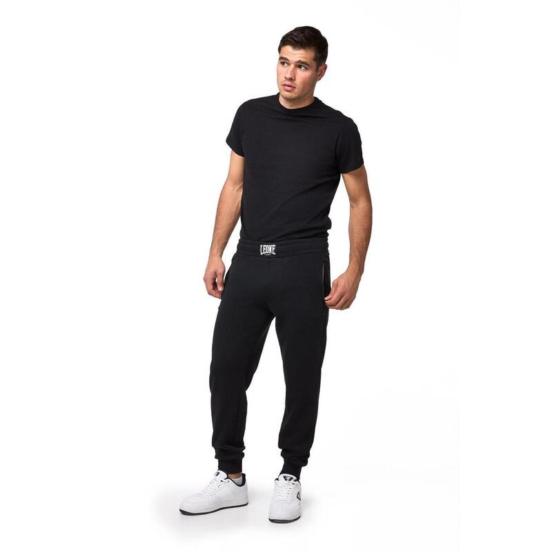 Pantalón deportivo de hombre Leone B&W con bolsillos con cremallera