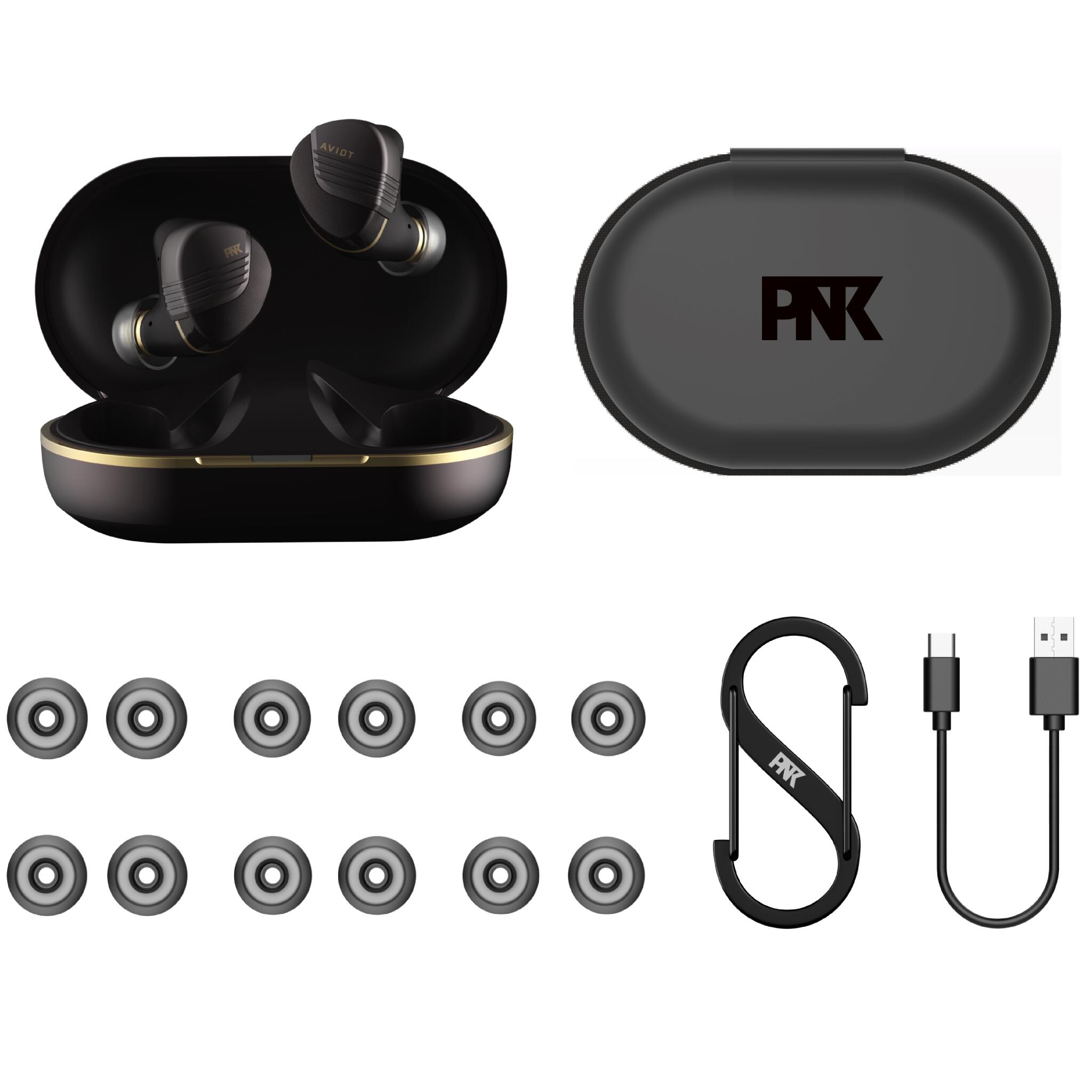 AVIOT TWS Earphone TE-W1 2DD - PNK Black