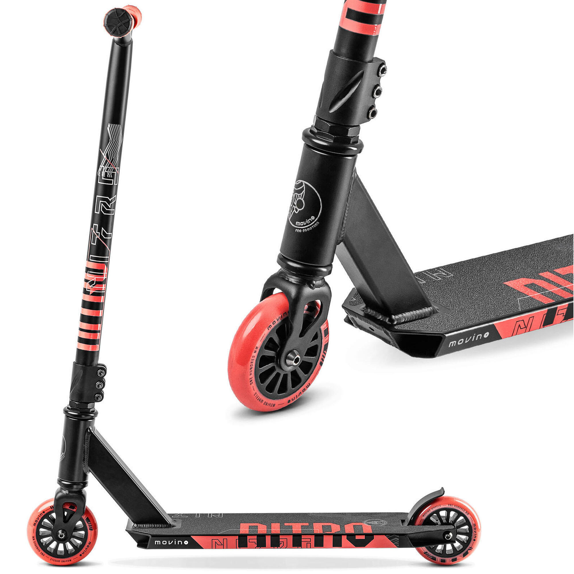 Movino - Trottinette Freestyle Movino Nitro - Trottinette - Rouge - Taille Unique - Decathlon