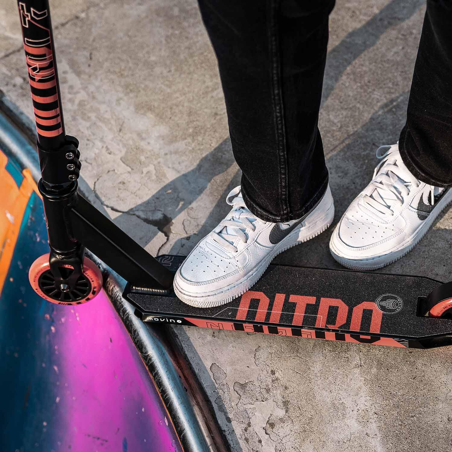 Kinder Erwachsene Stunt-Scooter Freistil Nitro Rot 2/8