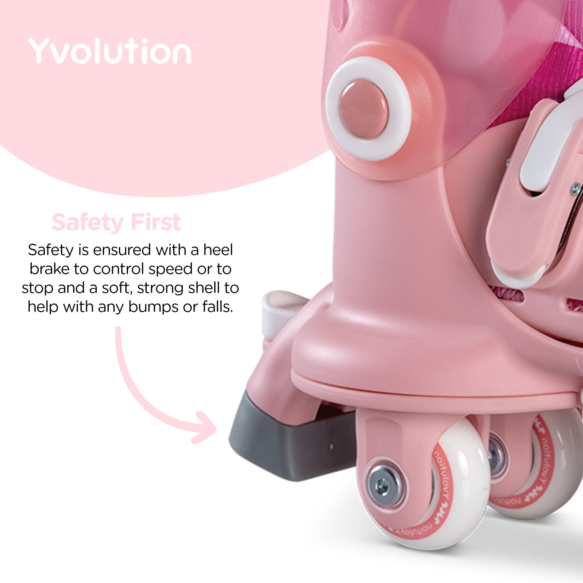 Rollers d'apprentissage évolutifs Twista skates rose- Pointure réglable (24-28) 4/7