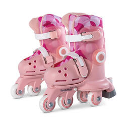 Rollers d'apprentissage évolutifs Twista skates rose- Pointure réglable (24-28)