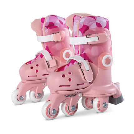 Rollers d'apprentissage évolutifs Twista skates rose- Pointure réglable (24-28)