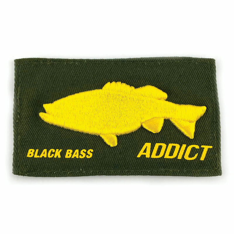 Scratch-Patch grün bestickt - "BLACK BASS" Addict 