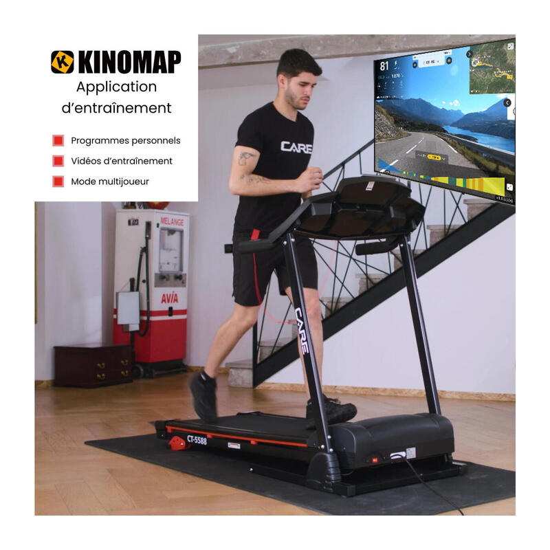 Tapis de course connecté - 16km/h - CARE - CT-5588-2 - KINOMAP
