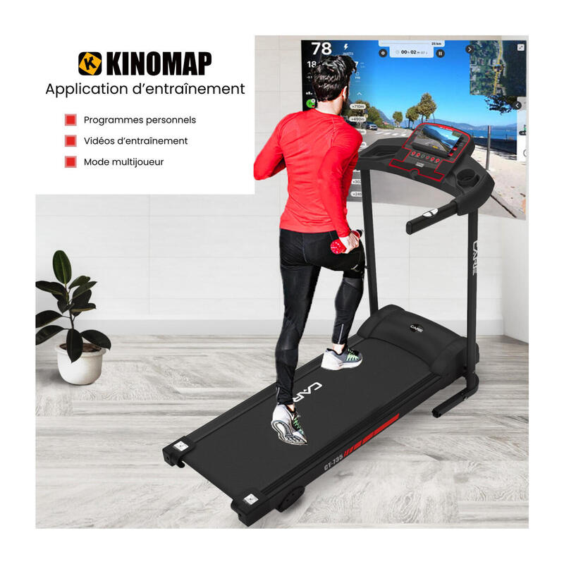 Tapis de course connecté - 14km/h - CARE - KINOMAP