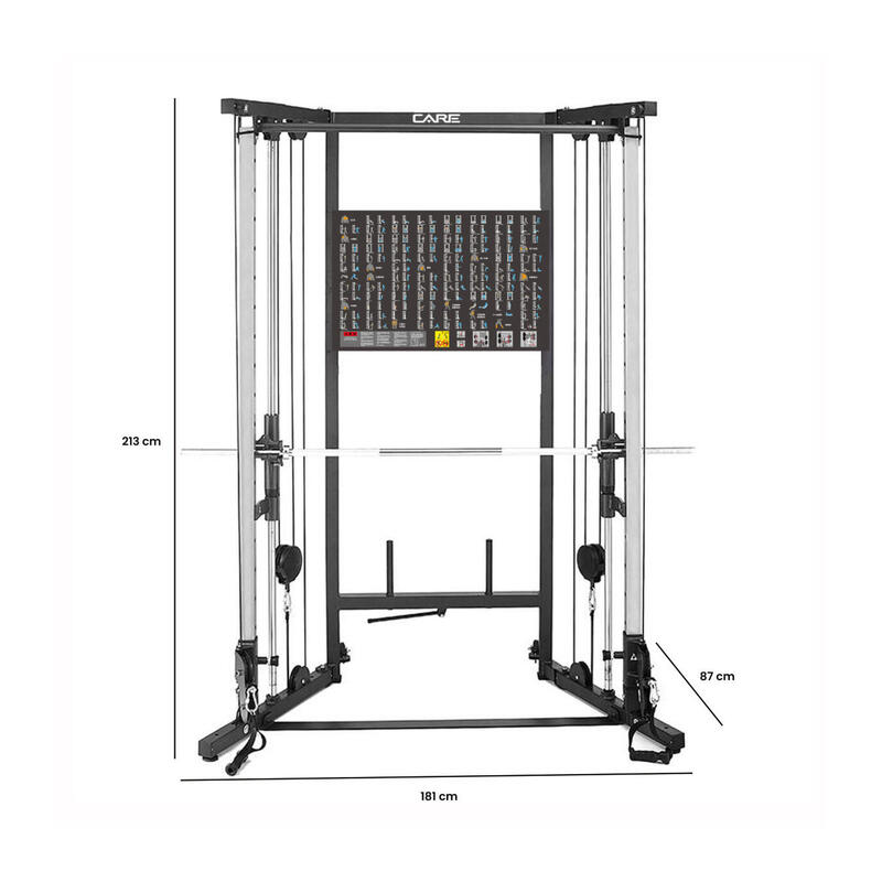 Station de musculation pliante double poulie – CARE – premium line