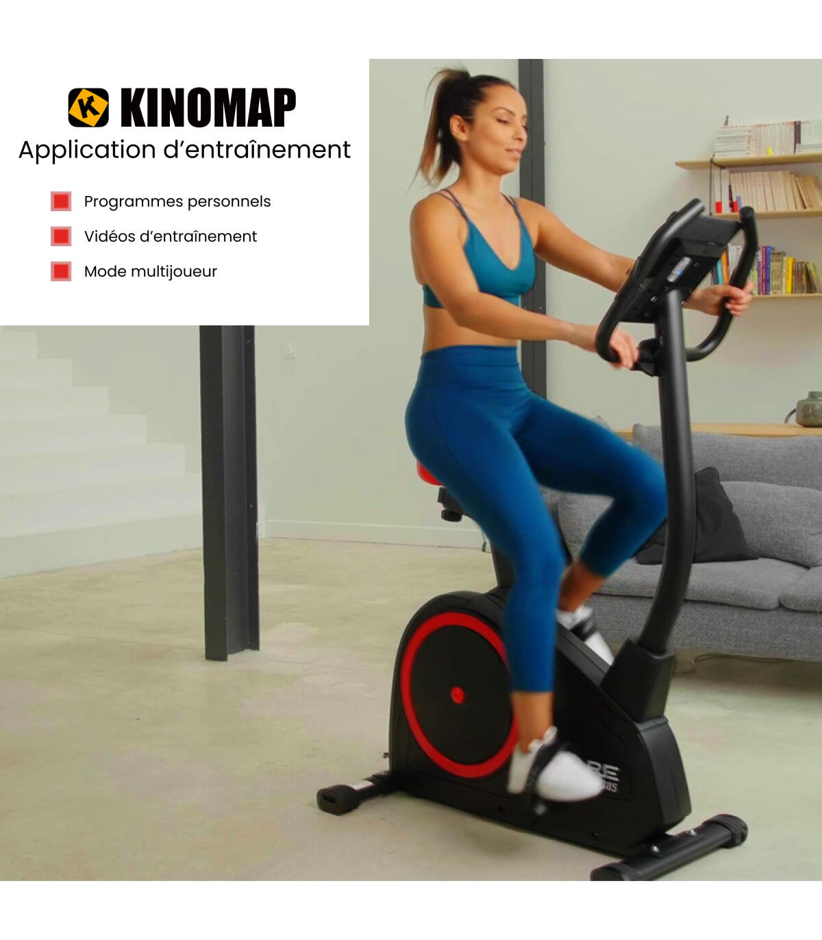 Vélo d'appartement - CARE - CV-385 - Ergomètre et connecté 2/6