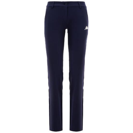 Pantaloni tuta da donna in poliestere blu da golf
