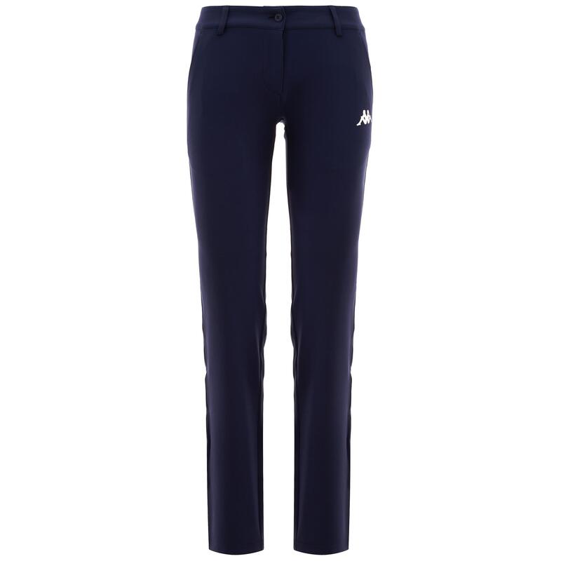 kappa pantaloni da donna in poliestere blu da cardio training