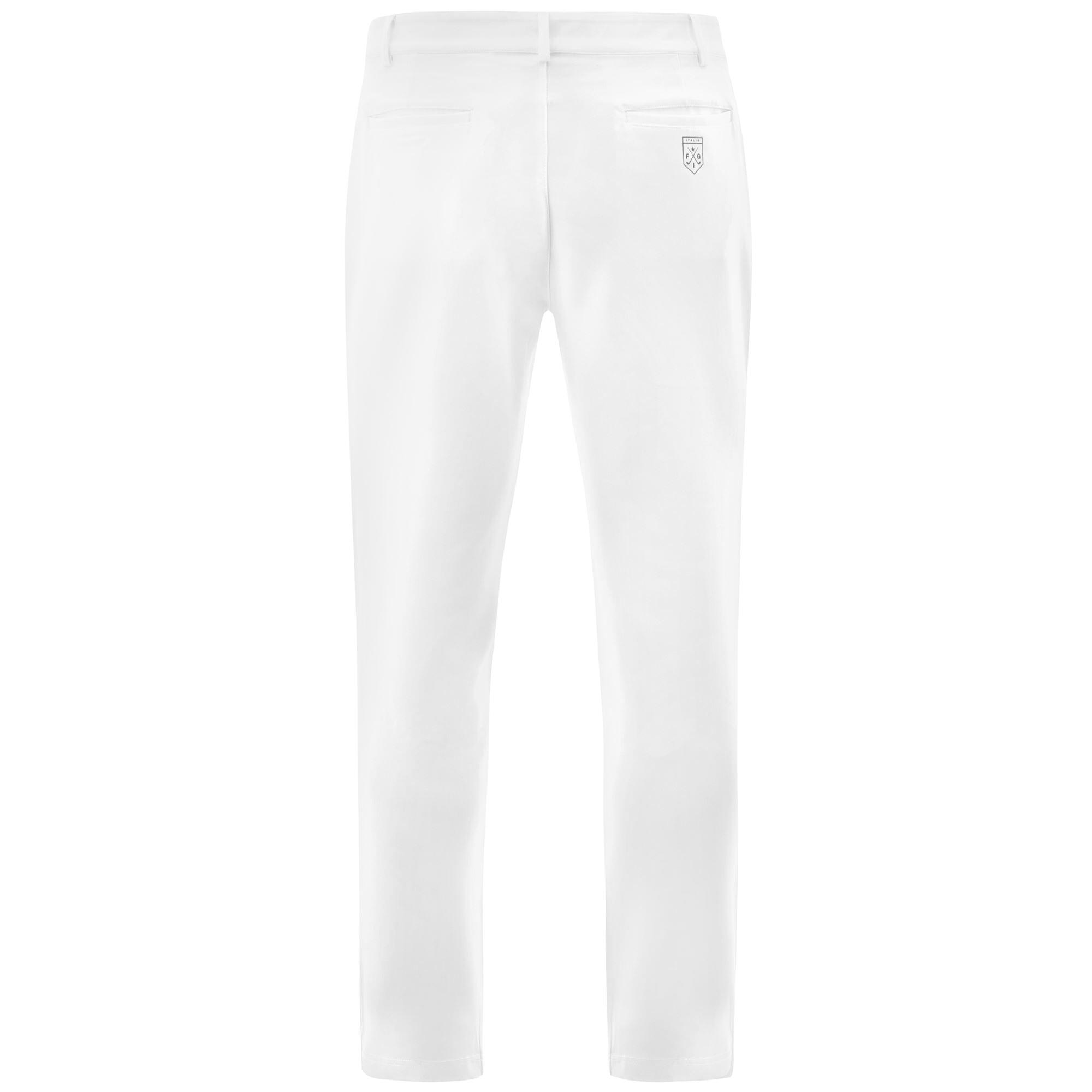 Pantaloni tuta da uomo in nylon bianco da golf 3/5