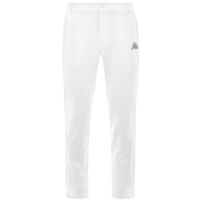 Pantaloni tuta da uomo in nylon bianco da golf