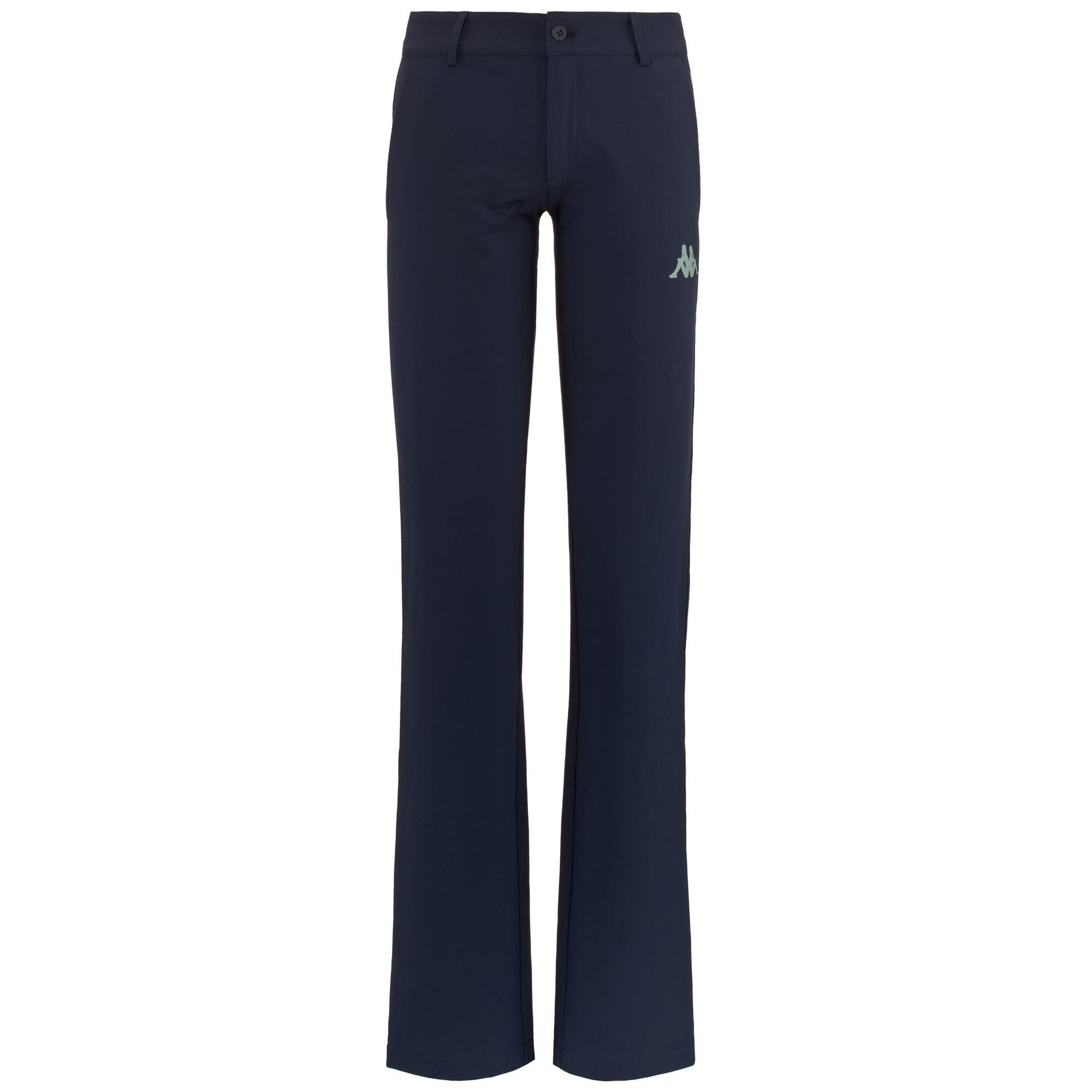 kappa pantaloni da donna in nylon blu da fitness