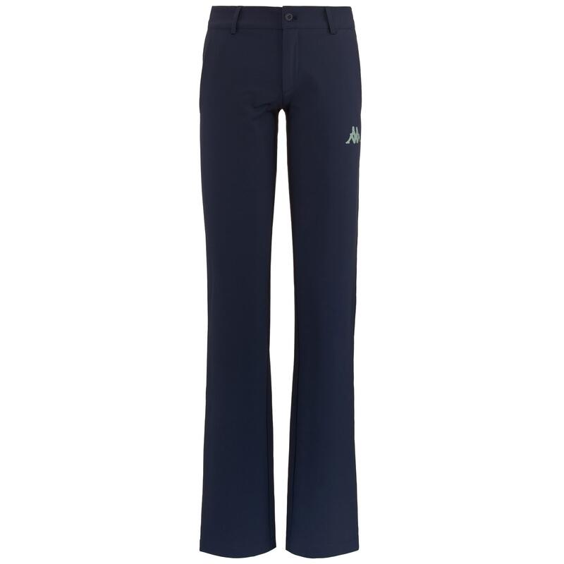 kappa pantaloni da donna in nylon blu da cardio training