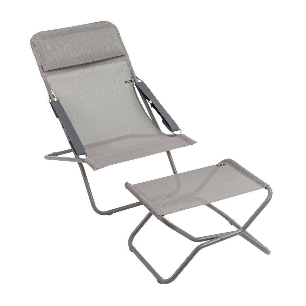 Chaise longue / bain de soleil pliant - TRANSABED - Gris - Lafuma Mobilier 3/6