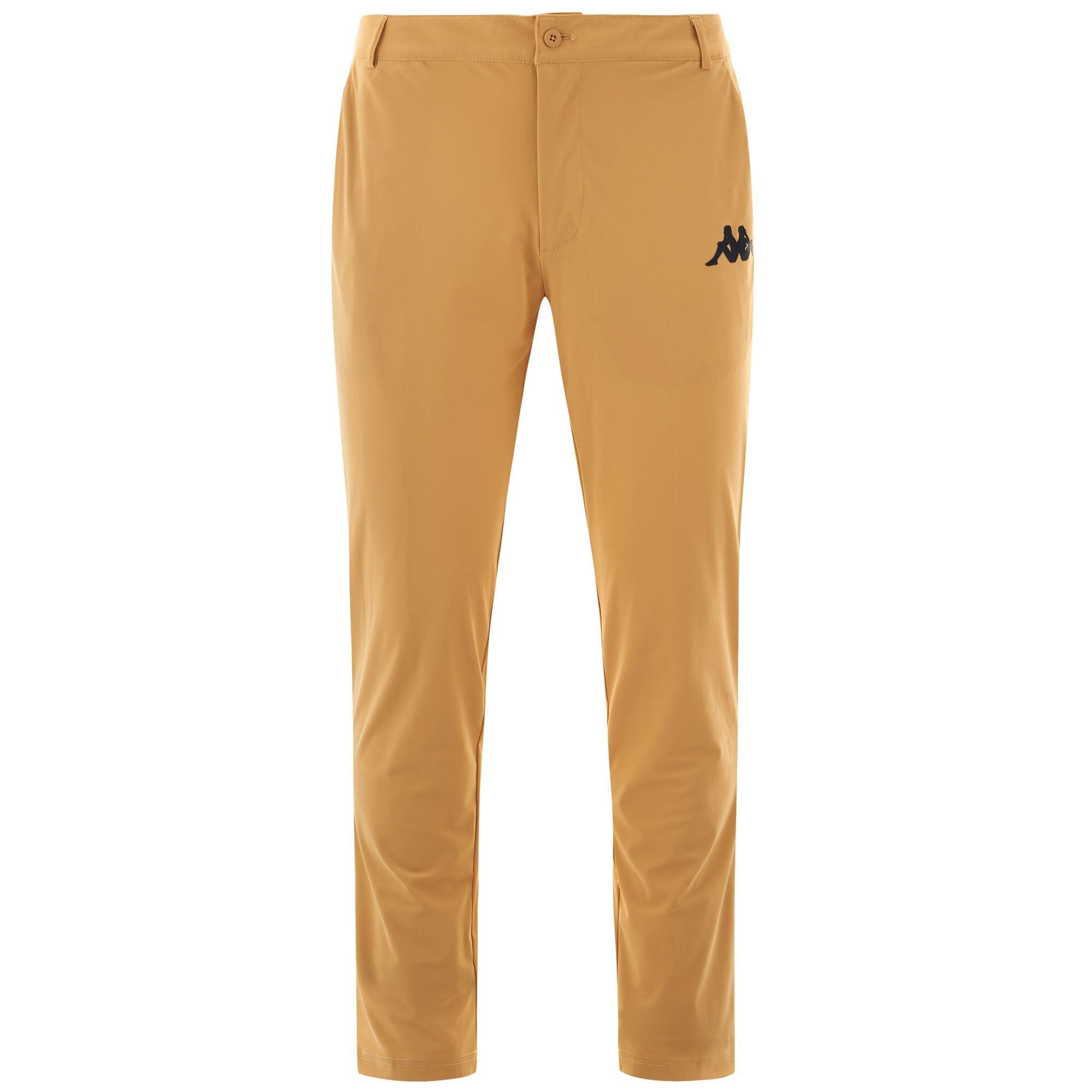 KAPPA pantaloni da uomo in nylon beige da fitness