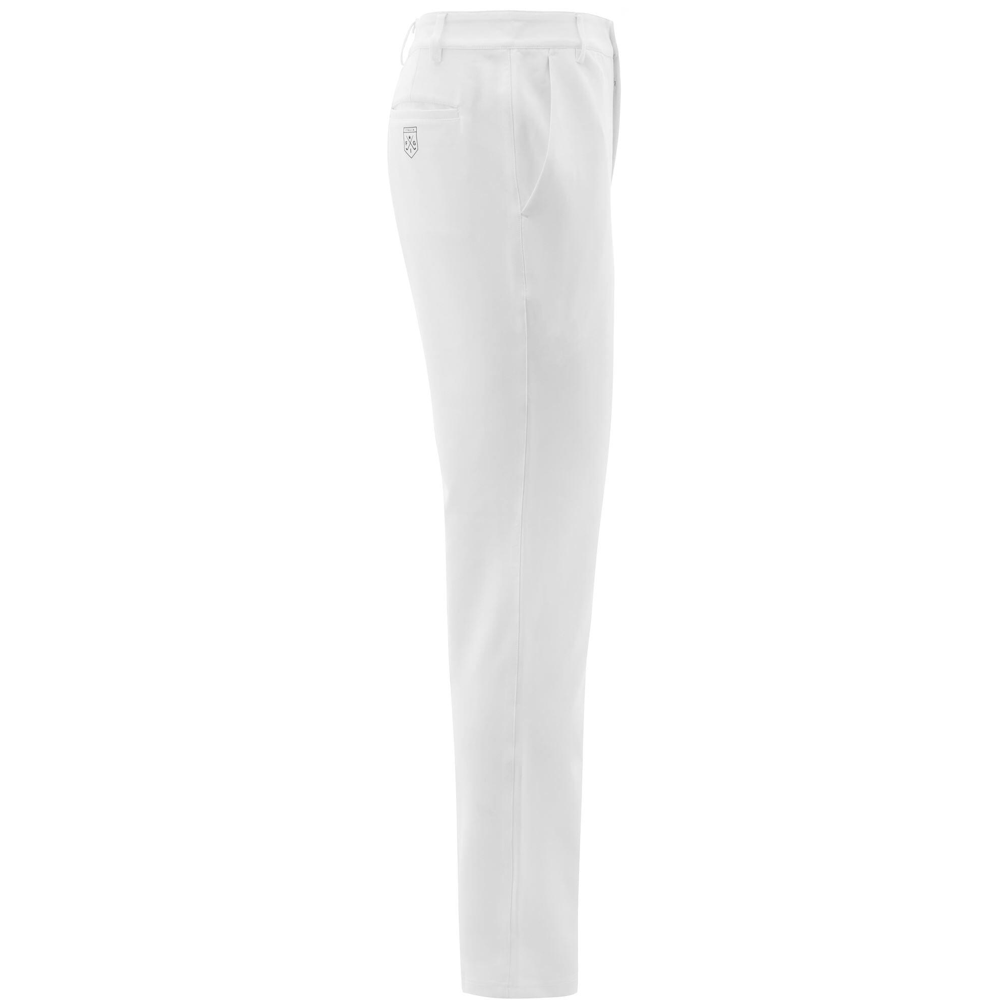 Pantaloni tuta da uomo in poliestere bianco da golf 2/5
