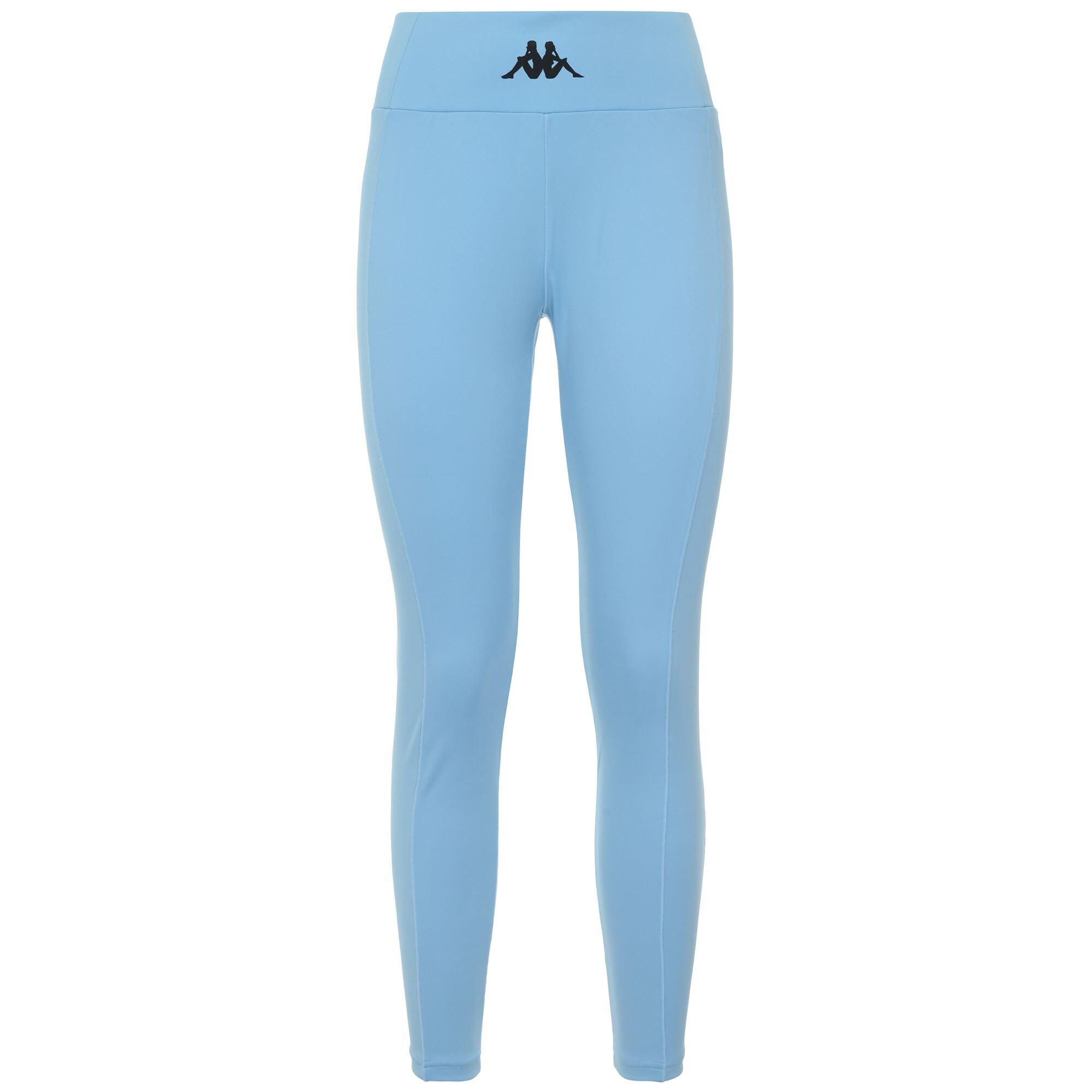 pantaloni da donna in poliestere blu da fitness 1/3