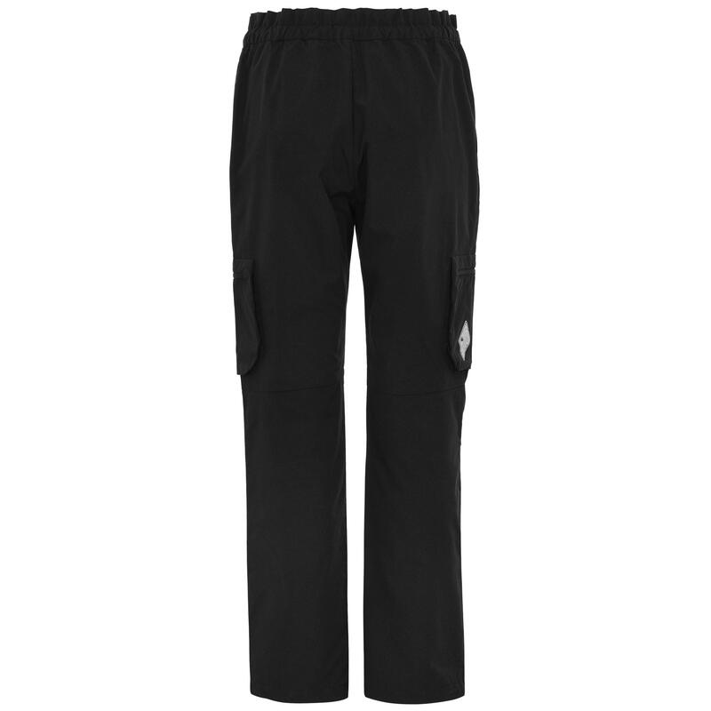 kappa pantaloni da donna in poliestere nero da cardio training