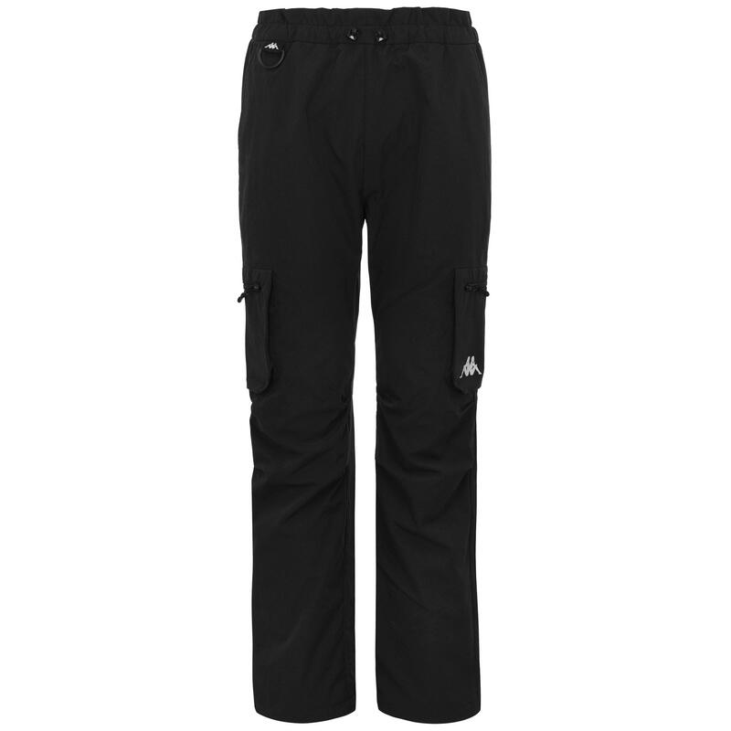 kappa pantaloni da donna in poliestere nero da cardio training